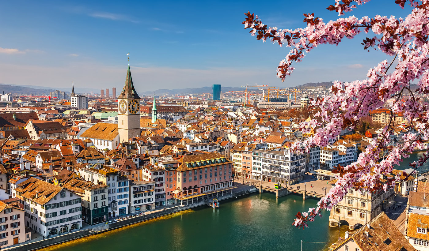 Ansicht der Altstadt von Zürich